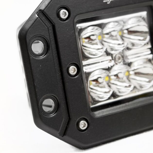 BLACK SHELL - Flush Mountable 18Watt 6-LED High-Powered 3x3 LED Spot Light with White L.E.D.