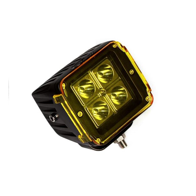 Street Series 3x3in 16W 4-LED Auxiliary Cube Spot Light w/ Amber Optional Cover