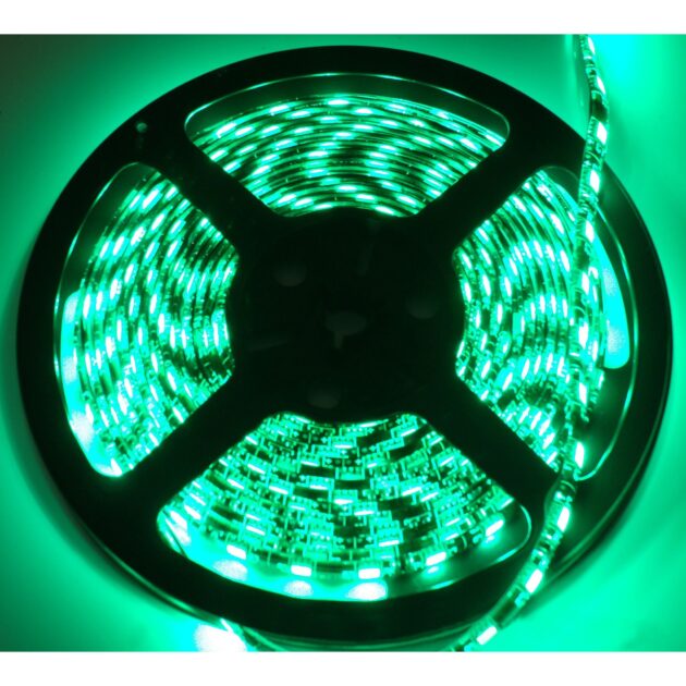 16ft (5M) 5050 LED Strip (Green) - Tape Strip Reel Custom Lighting System