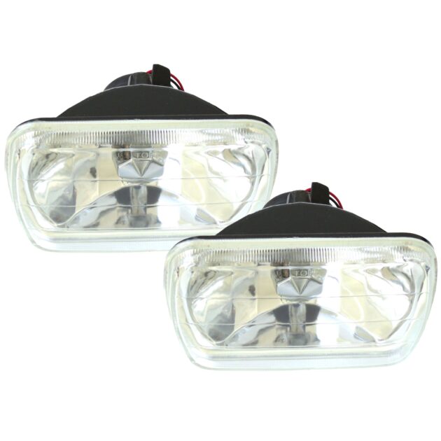 7x6in Diamond Cut Rectangle Headlight Conversion Lens (Pair)