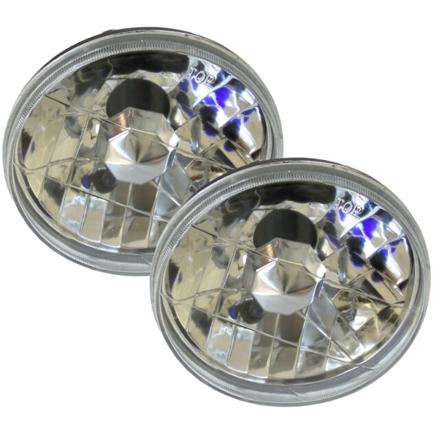 5.75in Diamond Cut Round Headlight Conversion Lens (Pair)