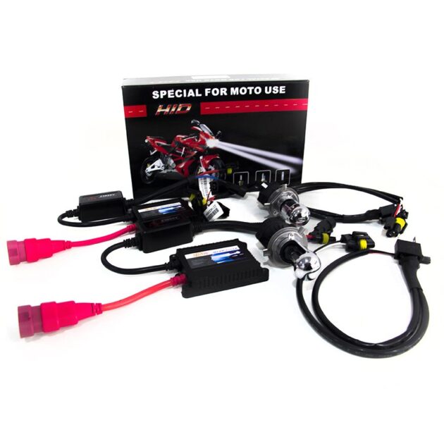 RS-9007-PINK-DB-2MOTO - 9007 Pink Dual Beam Motorcycle Headlight Kit for Dual Headlights