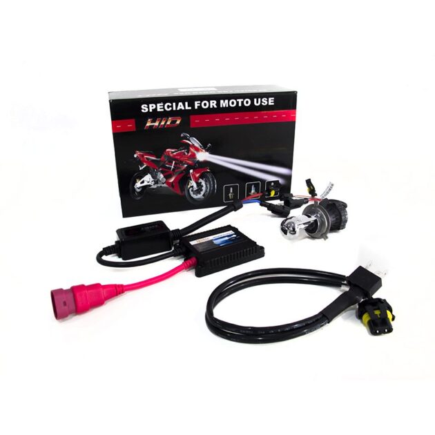 RS-H4-3K-DB-MOTO - H4 3K Dual Beam Motorcycle Headlight Kit for Single Headlights