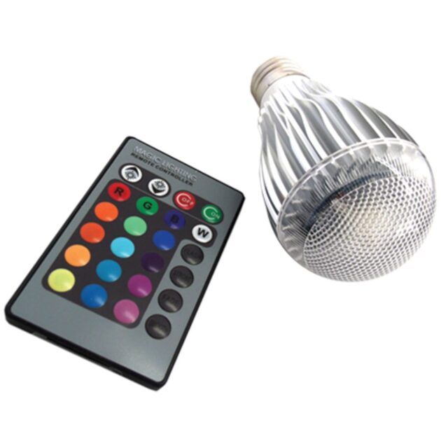 RS-RGB-110V-E27(9W) - 9W 110V E27 LED Light Bulb w/ Remote (RGB Multi-Color)