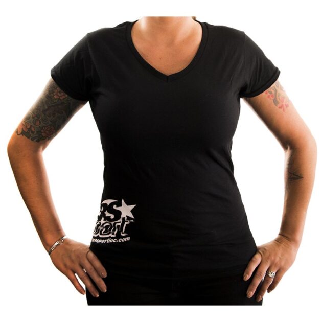 RS007BM - Ladies' Soft Style Race Sport Lighting T-Shirt (Black) (M)