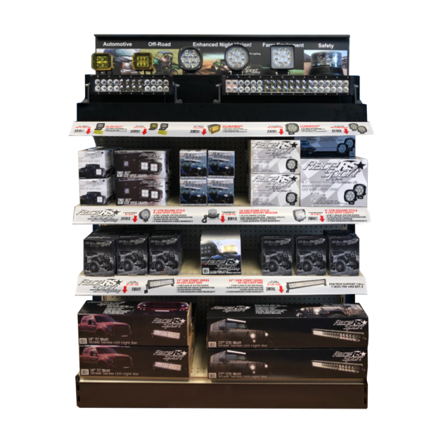 RS5A-47SS - 47in Powered Shelf Display for Light Bars, Aux. Spots, & Strobe - Street Series