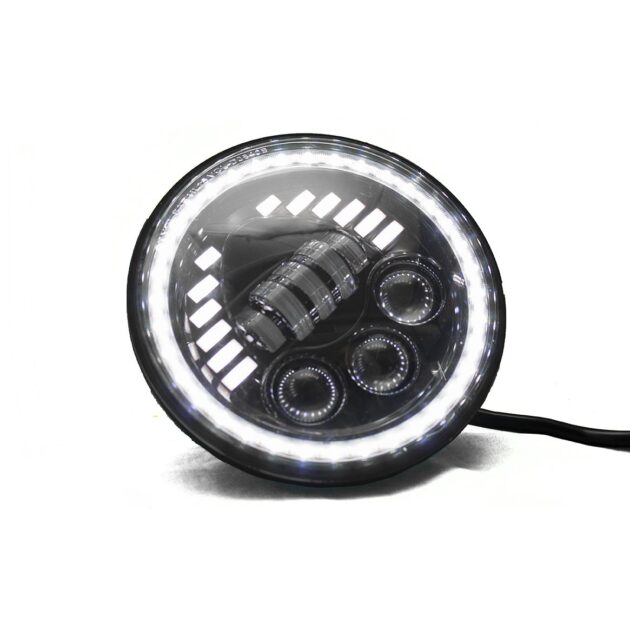 RS8061WA-S - (1) 7in 60W LED Sealed Beam Conversion w/ White DRL, Amber Sequential Signal