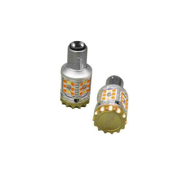 1157 (BAY15D) NO-RAPID FLASH Canbus Turn signal LED Bulbs - Switchback version in White / Amber 9v-30v 1860lumens Epistar 3030 (Sold as Pair)