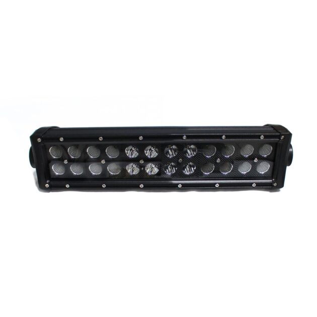 BLACKED OUT? Series 15in Straight, Double Row, Silver Combo-Flood/Beam Straight Hi Performance Light Bar 72w