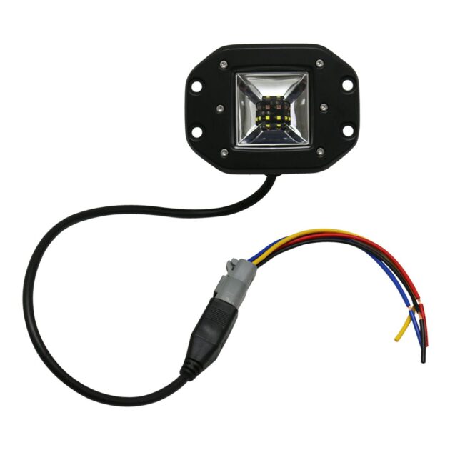 Race Sport? Lighting 2-Function LED Flush Mount style Forward light - White/Amber - White Hi-Power Fog / Amber Turn Signal