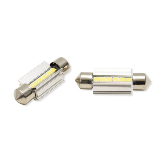 36MM Festoon LED Replacement Bulbs with New 3030 diode technology and corrosion proof cover - WHITE LED PNP Series