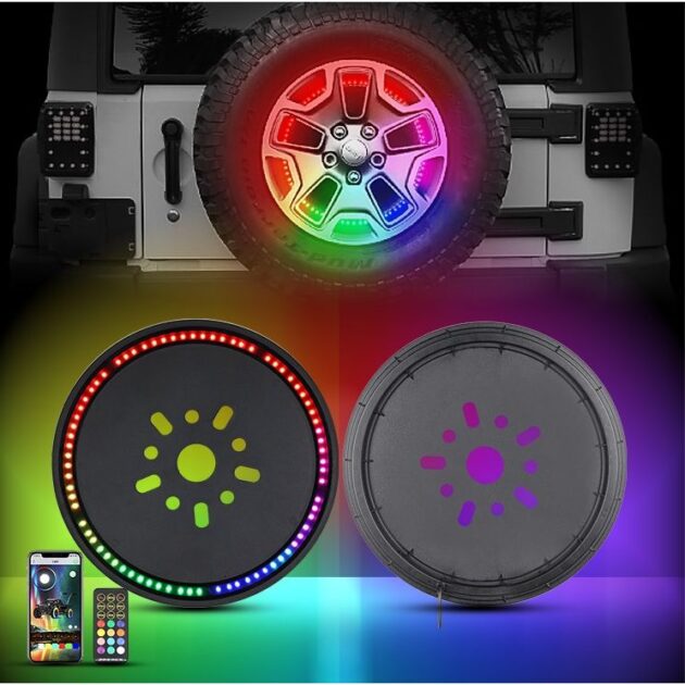 Chasing RGB Style JEEP 5th Wheel Spare Tire Brake Light with ColorSMART and ColorADAPT remote capabilities