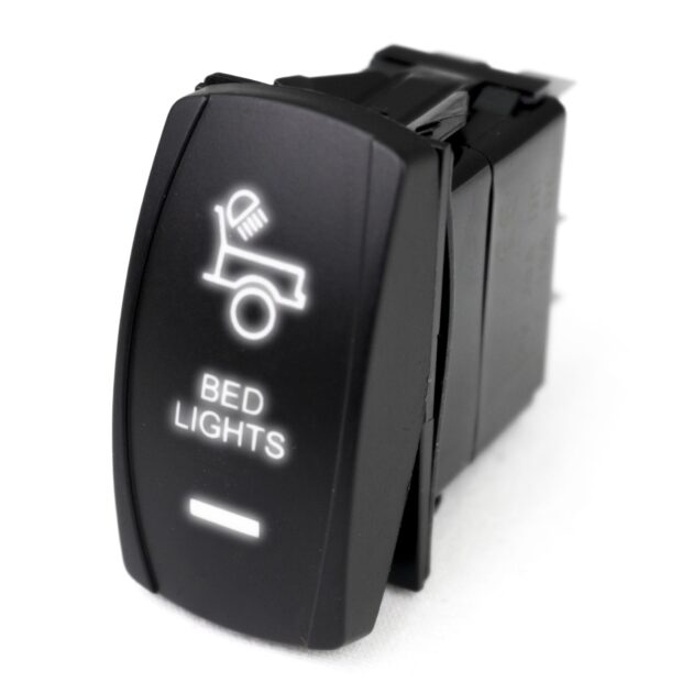 LED Rocker Switch w/ White LED Radiance (Bed Lights)