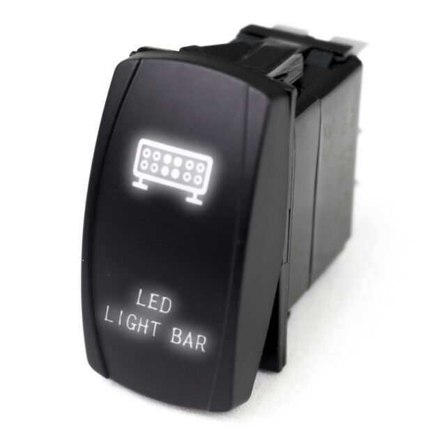 LED Rocker Switch w/ White LED Radiance (LED Light Bar)