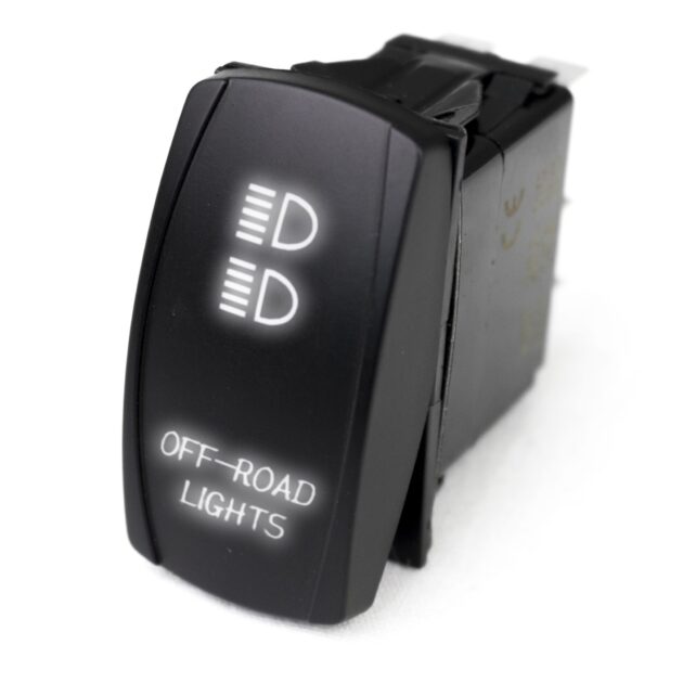 LED Rocker Switch w/ White LED Radiance (Off-road Lights)