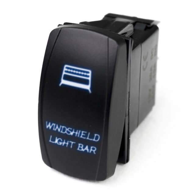 LED Rocker Switch w/ Blue LED Radiance (Windshield Light Bar)