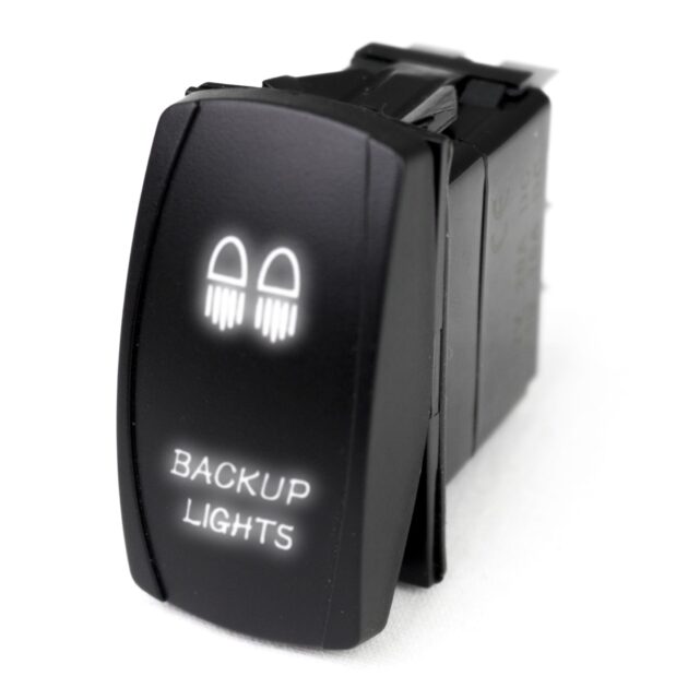 LED Rocker Switch w/ White LED Radiance (Backup Lights)