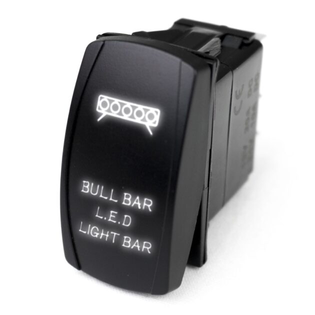 LED Rocker Switch w/ White LED Radiance (Bull Bar LED Light Bar)