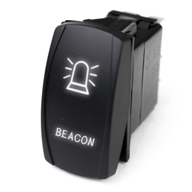 LED Rocker Switch w/ White LED Radiance (Beacon)