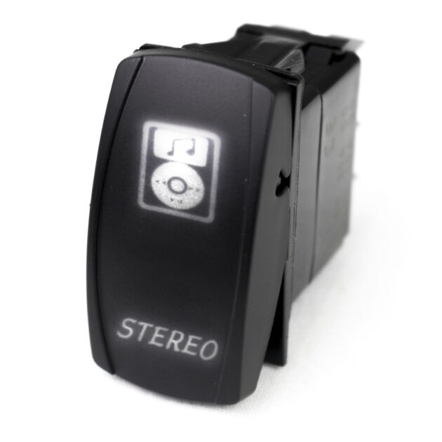 Race Sport? LED Rocker Switch with WHITE LED Radiance - Stereo