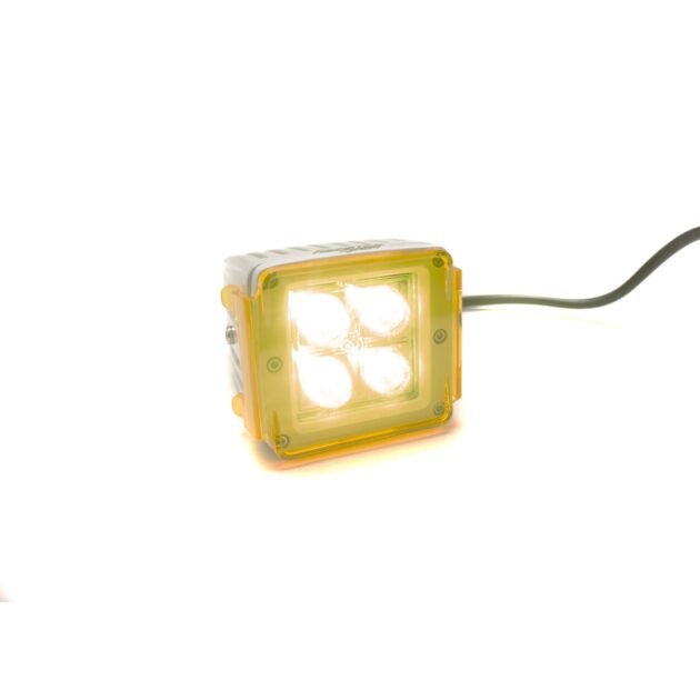 WHITE- Street Series 3x3 4-LED Cube Spot Lights Boxed in Pair (Pair) 32-Watts Total & 2800 LUX