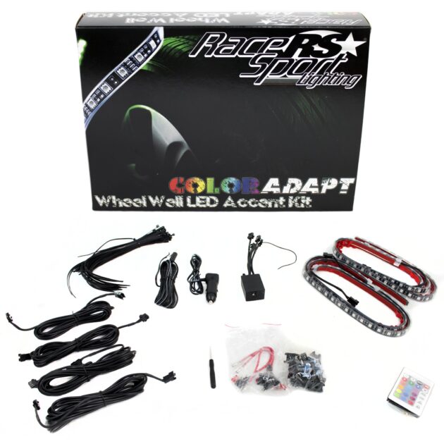 ColorADAPT Adaptive RGB LED Wheel Well Kit with Key Card RGB Remote