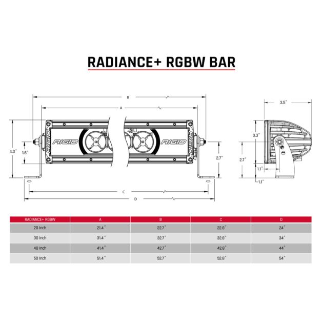 Radiance+ 40 Inch RGBW Light Bar