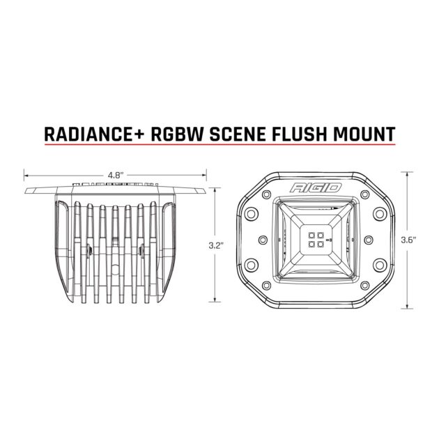 Radiance+ Scene RGBW Flush Mount,  Pair