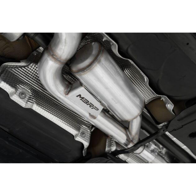 MBRP Exhaust 3in. Cat Back; Quad Split Rear; T304; CF Tip