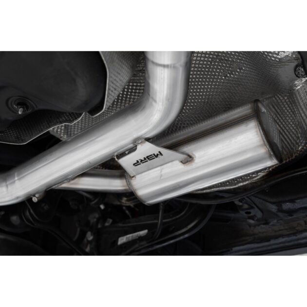 MBRP Exhaust 3in. Cat Back; 2.5in Dual Split Rear; T304; CF Tip