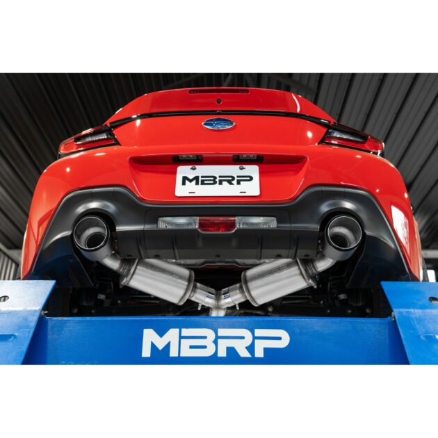 MBRP Exhaust 3in. Cat Back; Dual Split Rear; T304; CF Tip