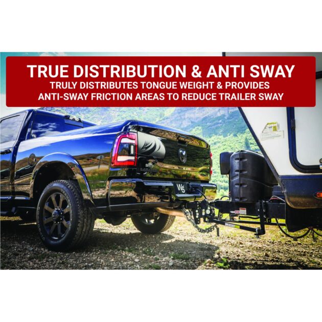 TrueTow Middle Weight Weight Distribution 8" Drop, 2.5" Receiver 8.5K GTWR w/ Keyed alike Hitch Pin