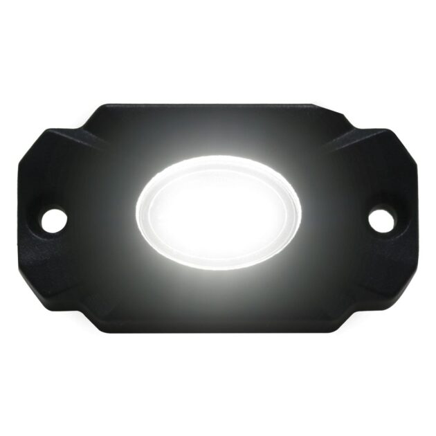 NEW - Single White Ultra Bright LED Rock Light Crawler Pod 1250 Lumens Race Sport Lighting