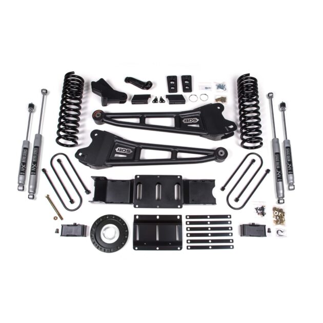 4 Inch Lift Kit w/ Radius Arm - 2 Inch Rear Block - Ram 3500 (19-24) 4WD - Diesel