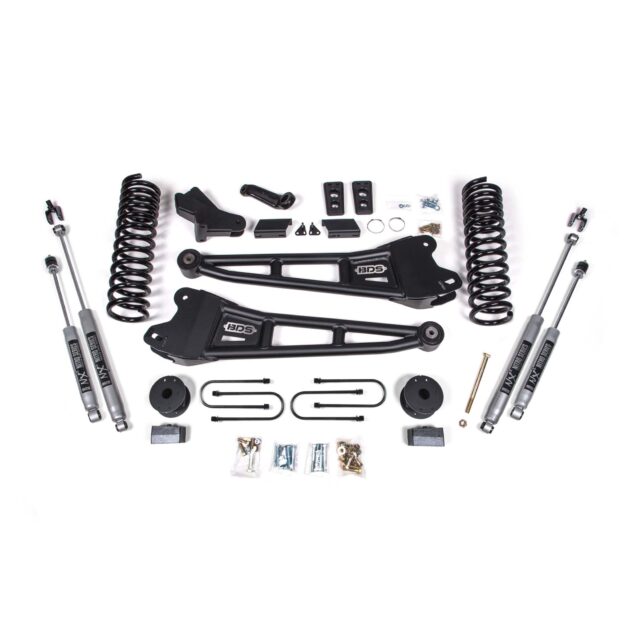 4 Inch Lift Kit w/ Radius Arm - Ram 3500 w/ Rear Air Ride (13-18) 4WD - Gas