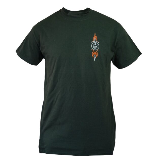 (S) T-shirt - Hot Rod Pinstripe T-Shirt - Green, Small.