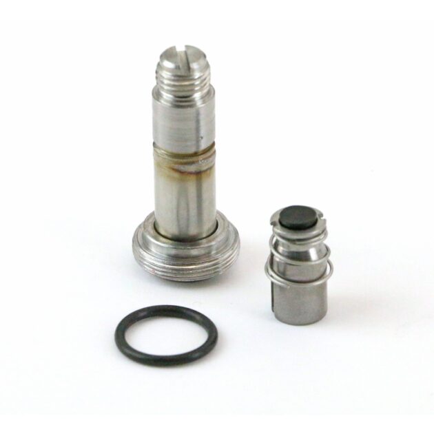 Stem assembly for RidePro valve with round, steel coil cover.